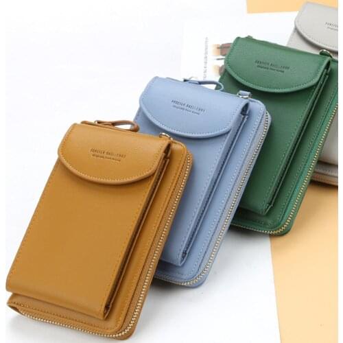 Baellerry High Quality Ladies PU Leather Vertical Purse Multifunctional Standard Clutch Messenger Bag Fashion Casual Bag