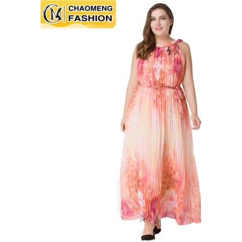 Elegant Fashion Chiffon Printing Vestido De Mujer Plus Size Summer Bohemian Clothing America Europe Africa Women Beach Dress