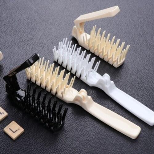 1pcs Travel Portable Fashion Hair Comb Folding Anti-static Plastic Comb Hair Brush Compact Pocket Size Purse Travel Hair Comb