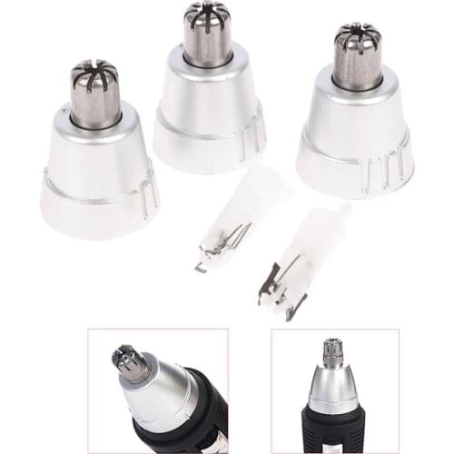 2/5Pcs Stainless Steel Shaving Razor Blade Head For Men Shaver Replacement Nose Trimmer Heads