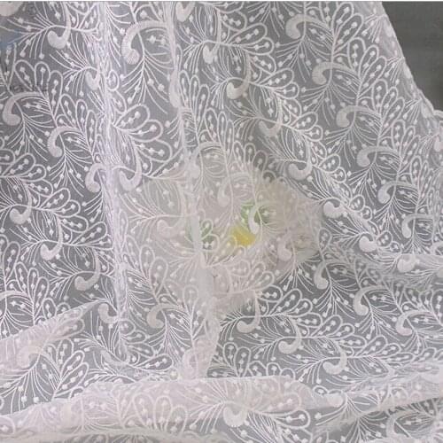 2016 New Fashion Organza Milk Silk Embroidery Lace Garment Accessories,High quality White Swiss Guipure Lace Fabric 5Yards/Lot