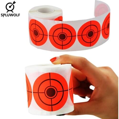 250 PCS Diameter 5cm 2inch Self Adhesive Reactive Shooting Targets Sticker Target Paper Aim for Hunting Gun Traning
