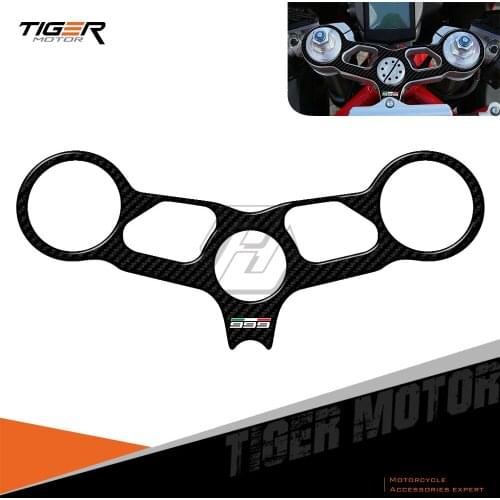 3D Carbon-look Upper Triple Yoke Protector Tank Pad Case for Ducati 999 Models