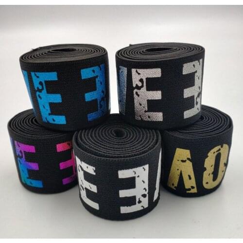 4cm Elastic Band LOVE Printing Rubber Webbing Classic Pattern Letter Love Elastic Belt for Clothing Trousers Sewing Supplies