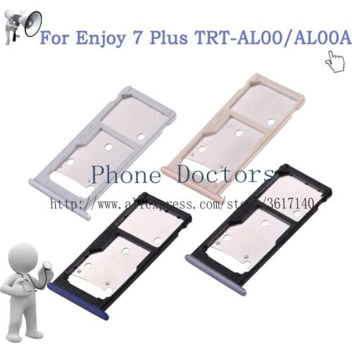 For Huawei Enjoy 7 Plus / Enjoy 7Plus TRT Sim Card Tray Micro SD Card Holder Slot Adapter Parts Sim Card Adapter