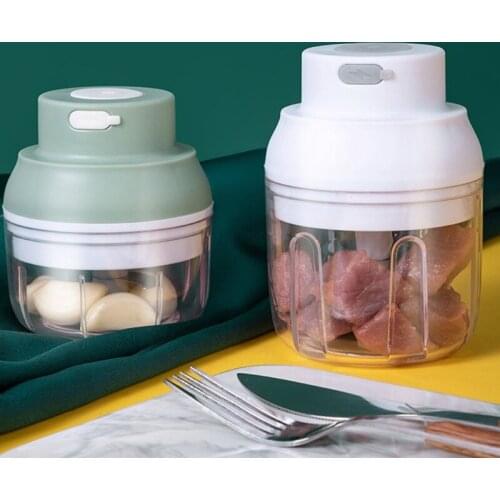 Electric Garlic Masher Mini USB Charging Crusher Chopper Pepper Chili Vegetable Nuts Meat Grinder Blender