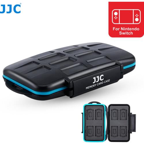 JJC Storage 8 Nintendo Switch Game Card + 8 Micro SD Card Case Water-Resistant Memory Card Case
