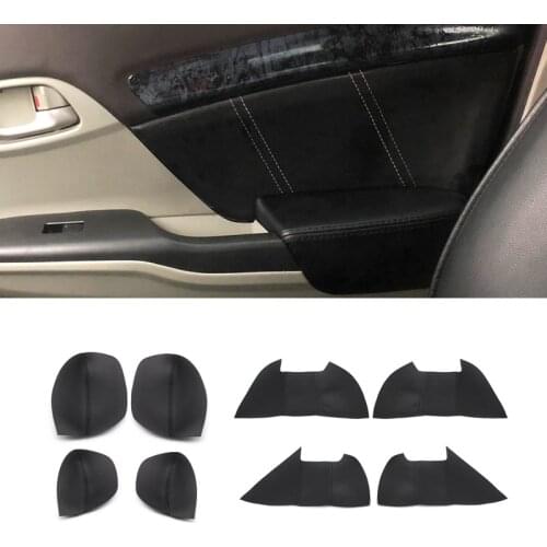 4pcs Soft Leather Door Panel Cover For Honda Civic 9th Gen 2012 2013 2014 2015 Car Door Panels / Door Armrest Panel Cover Trim