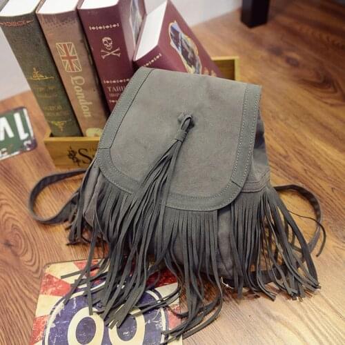 Stacy bag 032516 hot sale best seller lady fashion tassel backpack girl small travel bag