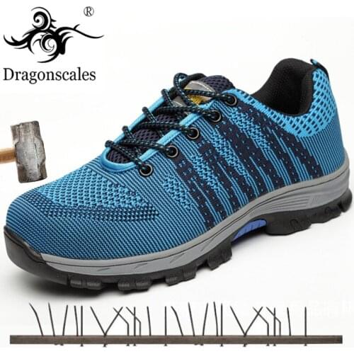 Men Spring Summer Light Breathable Deodorant Safety Work Boots Steel Toe Protective Mid-plate Safety Shoes Indestructible Boots