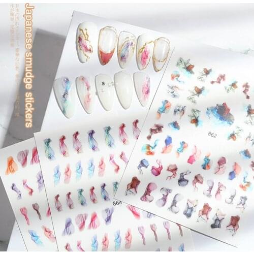 Nail Art Sticker New 3D Smudge Painted Applique Small Pattern Patch Light and Fashion Nail Art Decoration