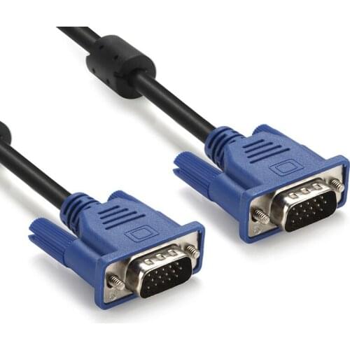 New purity oxygen-free copper PVC 3M 10ft Laptop to TV Monitor male to male 2 VGA converter cable for XBOX 360 PS3 Computer