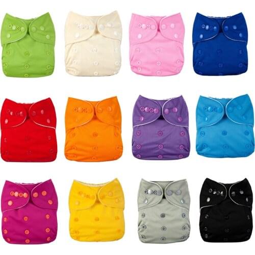 Solid Color Washable Reusable Nappies Breathable TPU Waterproof Diaper Baby Leakage Proof Pants