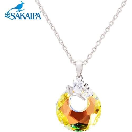 Fantastic Dragon Crystal Pendant Necklace Silver Color For Women Jewelry Austrian Crystal Necklace Birthday Gift NS129050