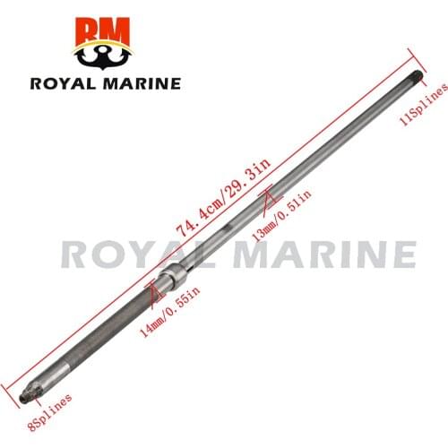 Drive Shaft Long (L) 6E7-45501-10 For YAMAHA 2T Outboard Motor 9.9,15 HP 6E7-45501-11 8 Teeth 6E7 683 Series 6E7-45501-10