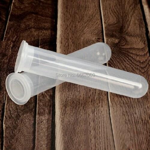 100pcs/lot 10ml Clear Plastic centrifuge tube PP Microcentrifuge Round-bottomed with EP Flat Socket Cap Test Sample Vials