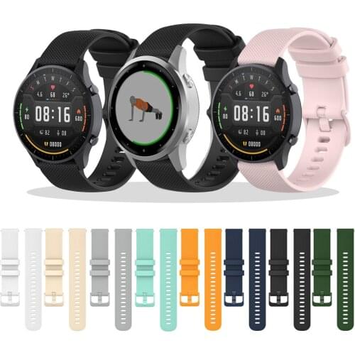 18 20 22MM Watch Bands For Xiaomi Mijia Quartz Color Watch Bracelet Garmin Vivoactive3/Vivoactive 4 4S Silicone Straps Watchband