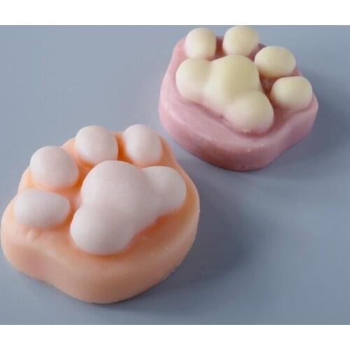 Large Paw Print Silicone Aromatherapy Home Decoration Flower Scented Candle Mold DIY Plaster Soap Cake Resin Epoxy Making