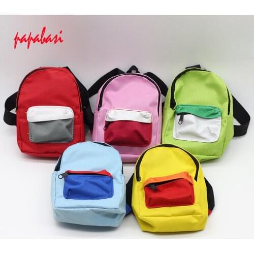 1PCS 18inch Girl Doll Bag Toy For 43cm Baby Dolls Education Toy as For 1/3 BJD 18inch Doll Mini Backpack Doll Accessories
