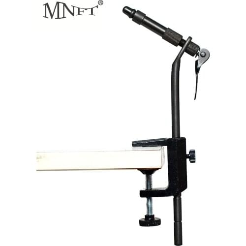MNFT 1Pcs Rotary C-Clamp Fly Tying Vise Matte Black Iron Tying Vise Flies Fly Hook Tool for Tying Fishing Beginner