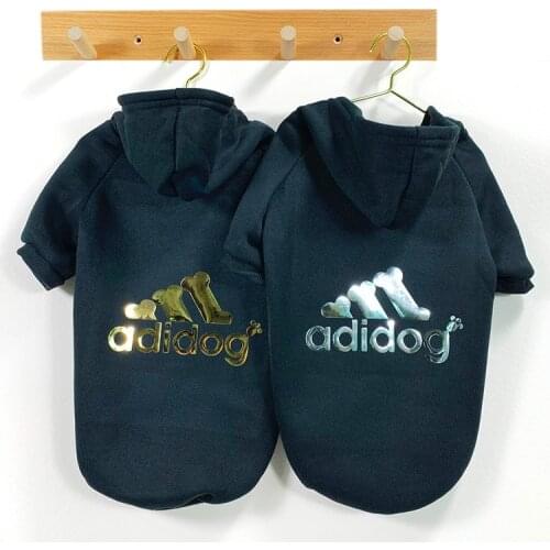 Winter Dog Clothes Golden Silver Reflective Pet Dog Hoodie Cool Designer Letter Dogs Clothes Jacket For Puppy French Bulldog