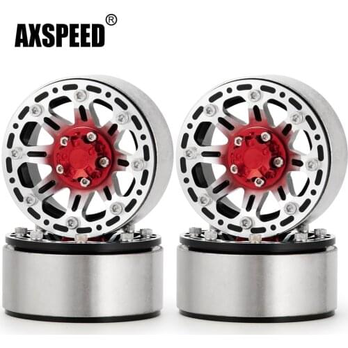 AXSPEED 1.9 inch Heavy Duty 150g Alloy Beadlock Wheel Rims Hubs for Axial SCX10 D90 TRX4 1/10 RC Crawler Car Model Upgrade Parts