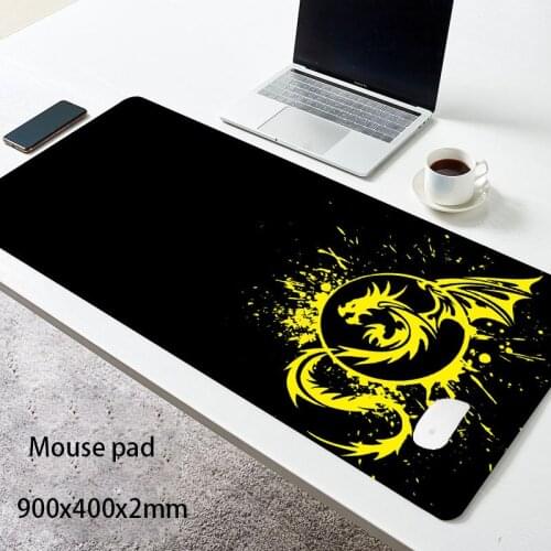 Large Mouse Pad Extended Speed Gaming Mouse Pad Fly Dragon Mouse Pad Gamer Office Computer Mouse Mat (A-Red) mouse pad