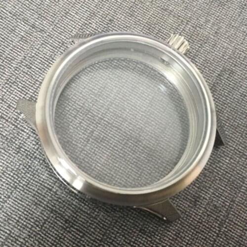 Corgeut 45mm Watch Sterile Case Fit ETA 6497 6498 Hand Winding watch Movement