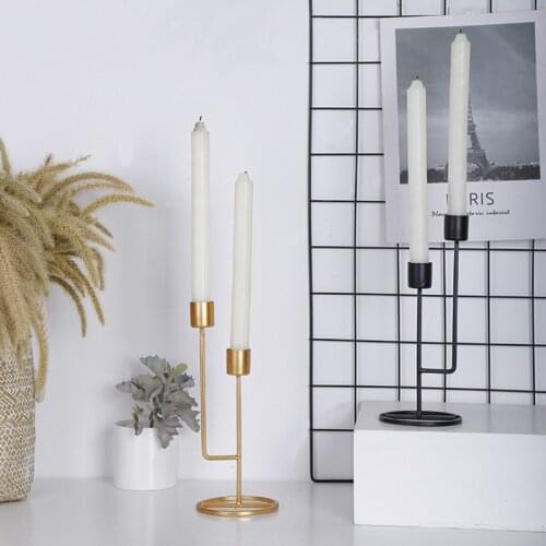 Hot Sale Modern Minimalist Candlestick Model Room Restaurant Decoration Iron Candle Holder Ornaments Metal Crafts Home Decor