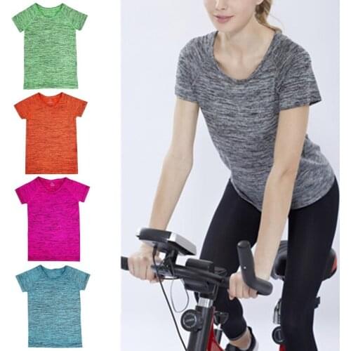 Quick Dry Professional Women Sports T Shirt Yoga Fitness Running Jogging Sweat Breathable Exercises Short Sleeve T-shirt