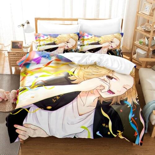 Anime Modern 3d Duvet Cover Set Tokyo Avengers Bedding Sets Comforter Cover Bed Linen Twin Full Single Double Size Drop Shipping