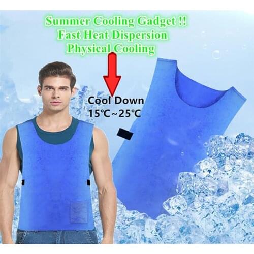 Summer Cooling Vest PVA Waterproof Fabric High Temperature Protective Ice Vest Outdoor Sports Work Vest For Outdoor Sports