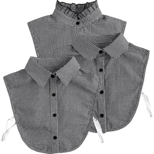 Linbaiway Women Adult Fake Collar Laides Lapel Detachable Collar Shirt Female False Collar Necklace Lapel Blouse Top Decor