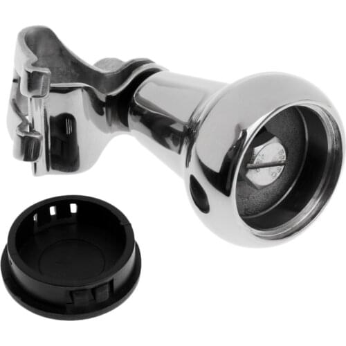 Marine Sport Boat Yacht 7.2cm Long 316 Stainless Steel Steering-Wheel Maneuvering Knob Spinner with Cap