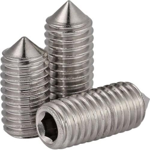 M6 Tip set screw Hex headless screws Stainless steel Machine meter bolt top wire 6mm-45mm length