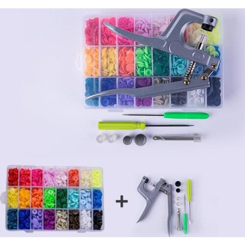U Shape Fastener Snap Pliers KAM Button + 150 set T5 Plastic Resin Snap Button Press Stud Cloth Button Press Machine Sewing Tool