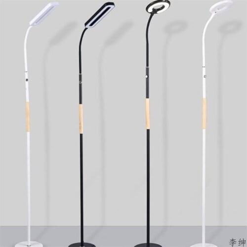 Nordic Minimalist LED Floor Lamp Modern Standing Light Living Room Stand Study Floor Light Remote Dimming Industrial Luminaire