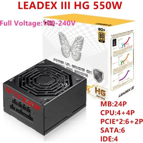 New PSU For Super Flower Brand 80plus Gold Full Modular 2070 RX5700 Game Mute Power Supply 550W Power Supply LEADEX III HG 550W