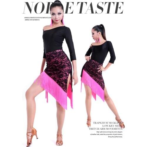 Latin Dance Dress Sexy Tassels Latin Girls Fringe Ballroom Skirt Tango Dress salsa robe de danse latine filles danza latino
