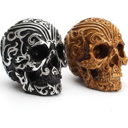 Resin Craft Skull Statues For Home Decor Creative Skull Figurines Sculpture Home Decoration Accessories Statues & Sculptures