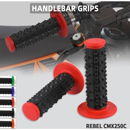 Rubber Universal 22mm 24mm Motocross Handlebar grips bar End fit For HONDA REBEL CMX250C Motorcycle Brake Handle bar REBEL CA250