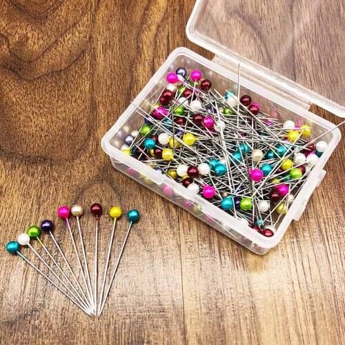 Hand Sewing Wedding With Box Sewing Pin Round Pearl Head Corsage Florists Dressmaking Pins Accessories Tools Fixed