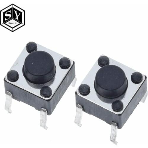 100PCS Great IT Tactile Switch Momentary Tact 6x6x5 6*6*5mm DIP Middle 4pin ever