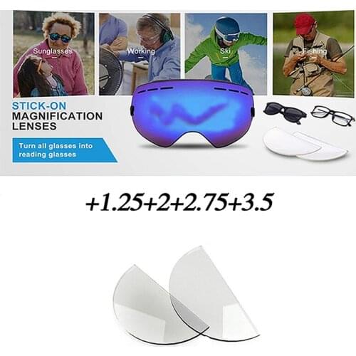 Magnification Reusable Bifocal Lenses Liquid Silicone Bifcoal Lens Portable Presbyopic Lens Reading Sunglasses Rimless Men Women