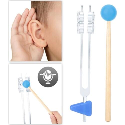 64HZ Aluminum Alloy Tuning Fork with Hammer Diagnostic Therapy Health Care Tool Hear Aids Care