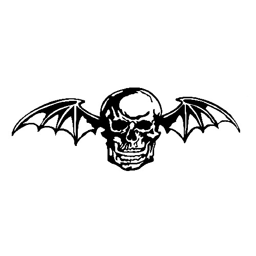 20cm wide Avenged Sevenfold Skull Wings Cut Vinyl Car Decal L100