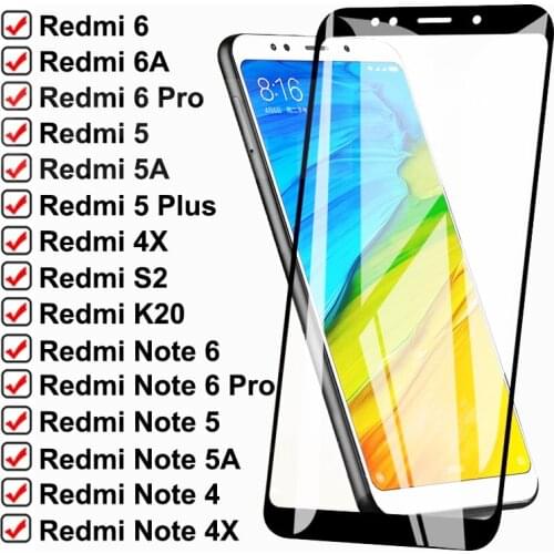 11D Tempered Glass For Redmi Note 6 5 5A 4 4X Pro For Xiaomi Redmi 5 Plus 5A 6 6A 4X S2 Go K20 Screen Protector Protective Glass