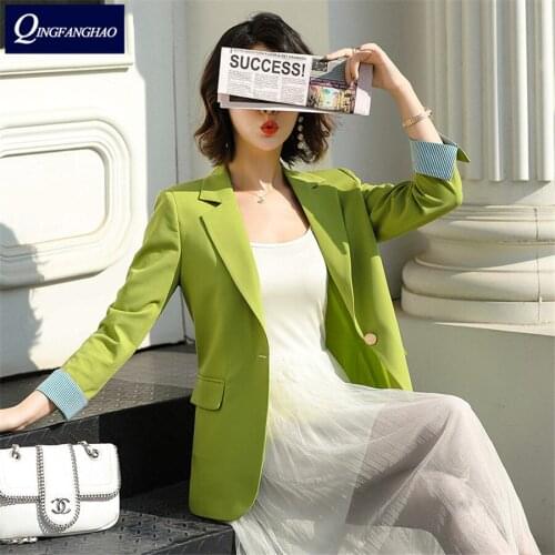 2020 spring new suit blazer female version of the British style ins tide fashion temperament professional work clothes xxn