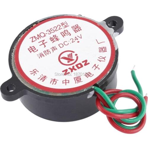 5 Pcs ZMQ-3522 DC 6V 12V 24V AC 220V 2 Wire Industrial Electronic Alarm Sound Buzzer 80dB