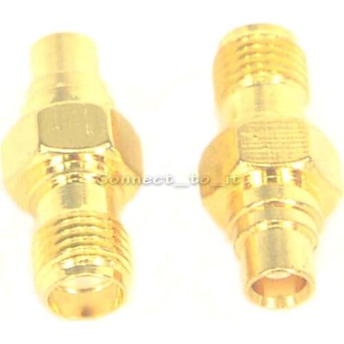 100 Pieces Gold SMA Female to MCX Female Goldplated Straight Connector Adapter